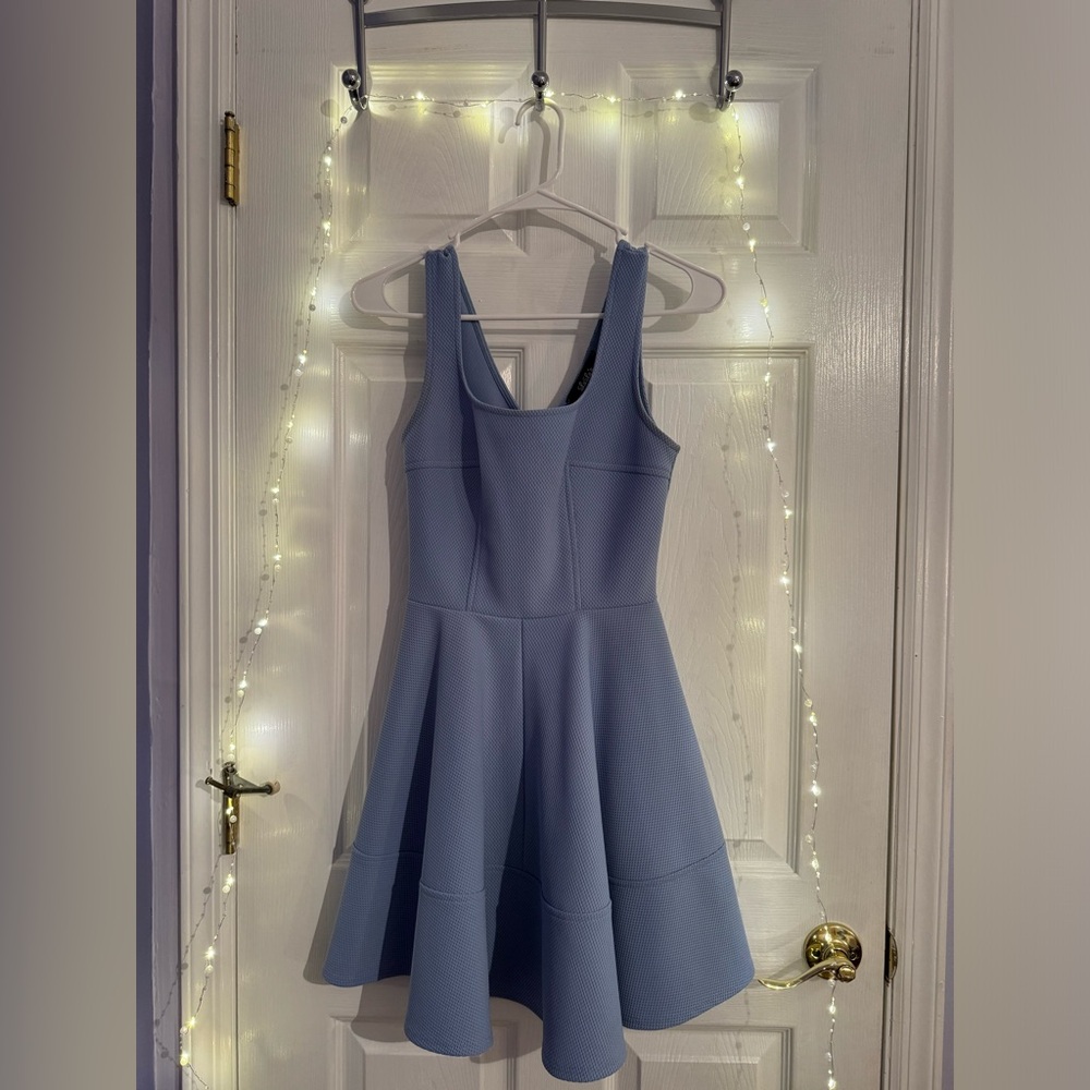 Light Blue Mini Skater Dress